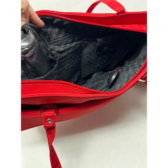 SimplyGo Large Red Shoulder Tote Bag with Acessories NEW - Picture 6 of 7